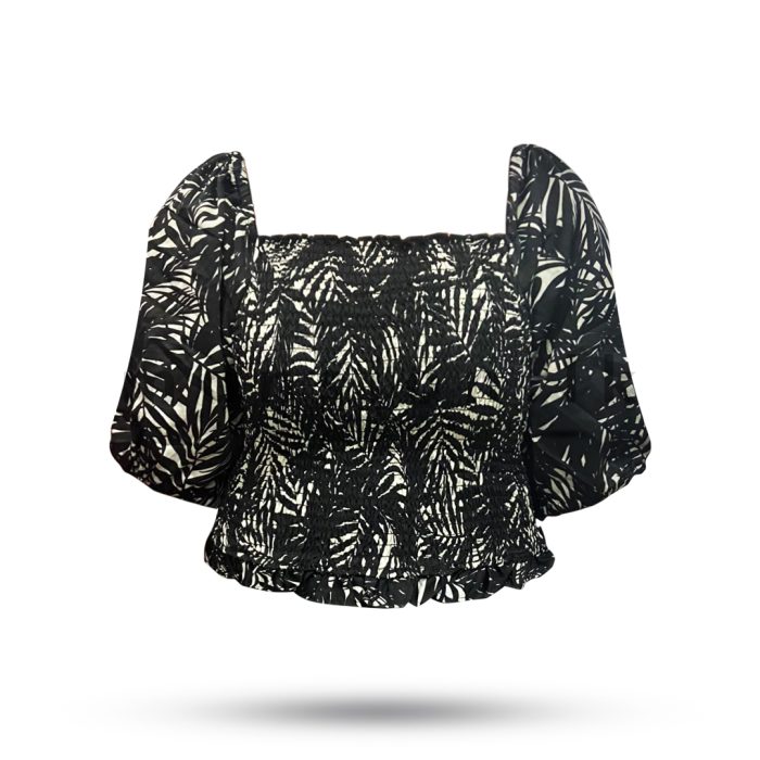 Puff Sleeve Crop Top - Image 3