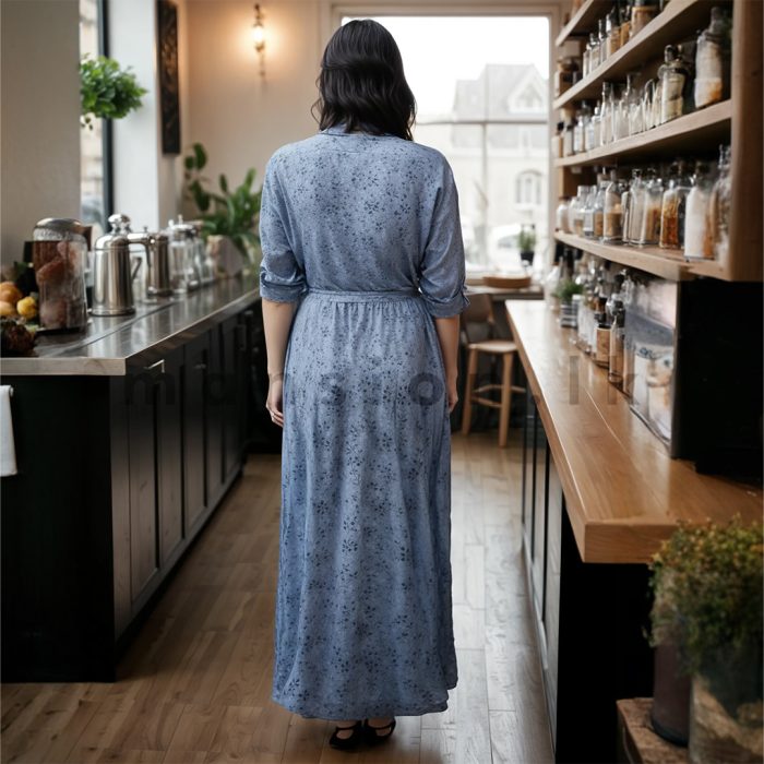 Blue Spots Maxi Dress - Image 2