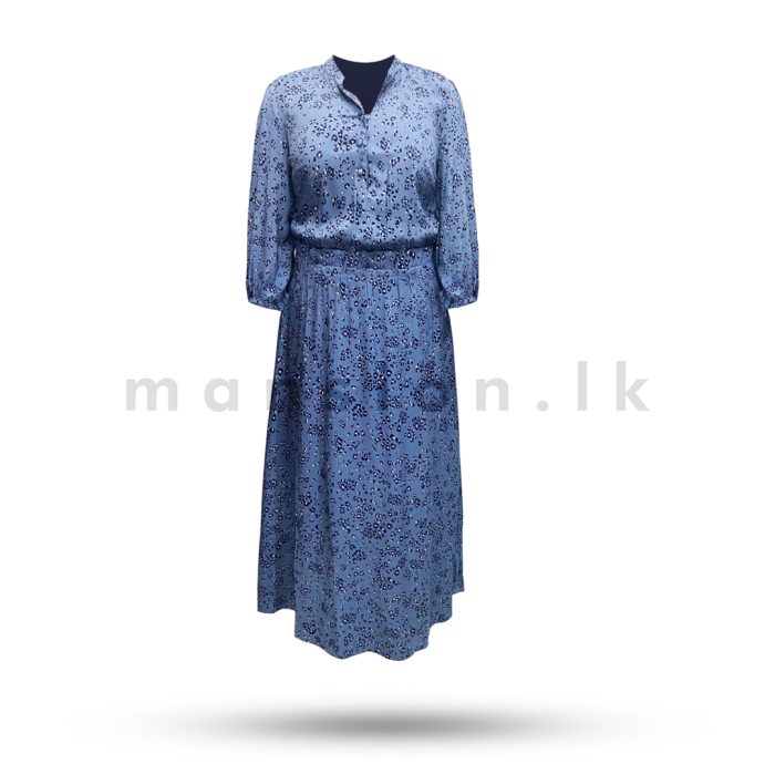Blue Spots Maxi Dress - Image 4
