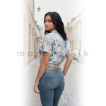Front Knot Coconut Crop Shirt - Image 2