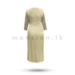 Side Knot Detail Shimmer Dress - Gold - Image 2