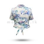 Front Knot Coconut Crop Shirt - Image 4