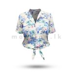 Front Knot Coconut Crop Shirt - Image 3