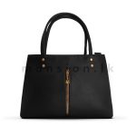 Mid Zip Detail Satchel Handbag - Image 11