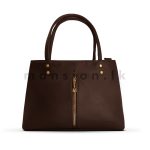 Mid Zip Detail Satchel Handbag - Image 2