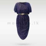 Batwing Shimmer Dress - Blue