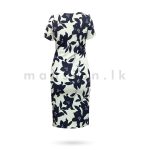 Short Sleeves Bodycon Dress - Navy - Image 4