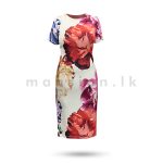 Short Sleeves Bodycon Dress - Mix