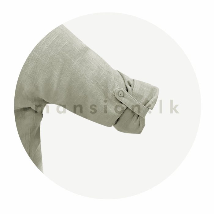 Long Sleeve Linen Top - Ash - Image 2