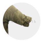 Long Sleeve Linen Top - Khaki - Image 3