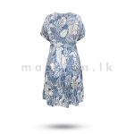 Bohemian Style Printed Dress - Blue - Image 2