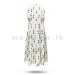 Sleeveless Linen Midi Dress - Off White - Image 2