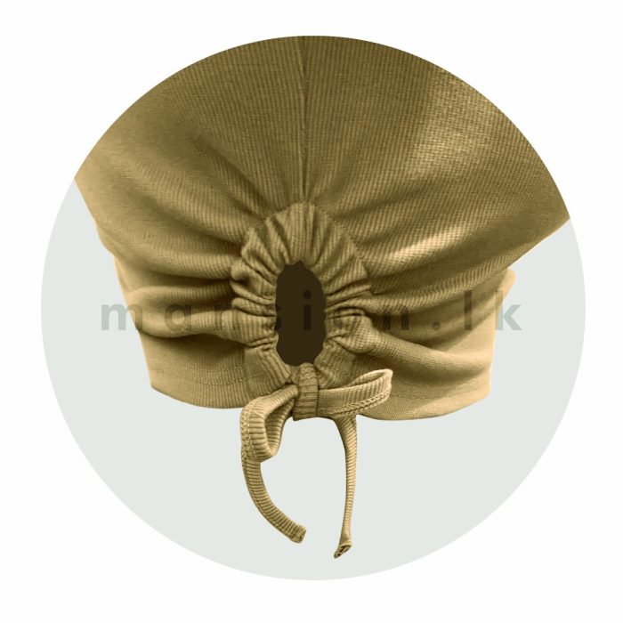 Side Ruched Crop Top - Olive Green - Image 2