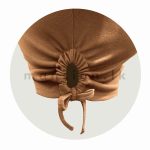 Side Ruched Crop Top - Brown - Image 3