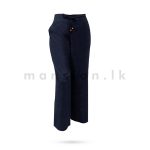Wide-Leg Linen Pant - Navy Blue
