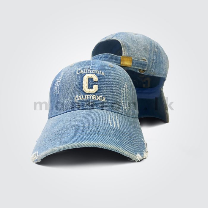 California Rough Style Denim Cap - Image 4