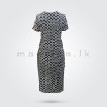 Short Sleeves Bodycon Dress - Check Print - Image 4