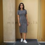 Short Sleeves Bodycon Dress - Check Print
