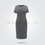 Short Sleeves Bodycon Dress - Check Print - Image 2