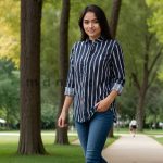 Striped Long Sleeves Top