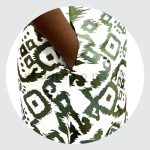 Half Sleeves Printed Linen Dress - Green - Image 4