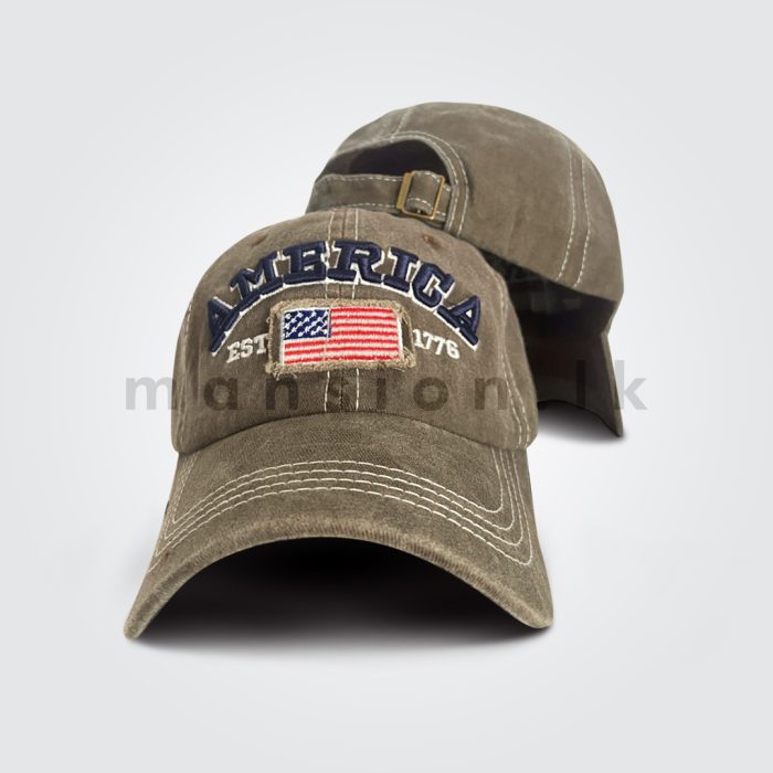 Emb America Flag Washed Cap - Image 2