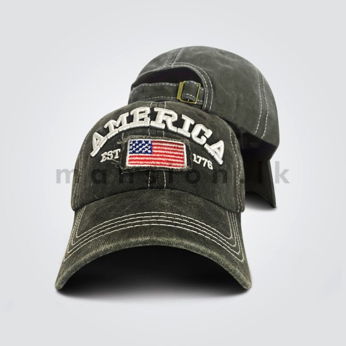 Emb America Flag Washed Cap - Image 6