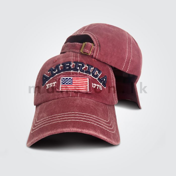 Emb America Flag Washed Cap - Image 3