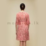 Half Sleeves Short Dress - Coral - Image 2