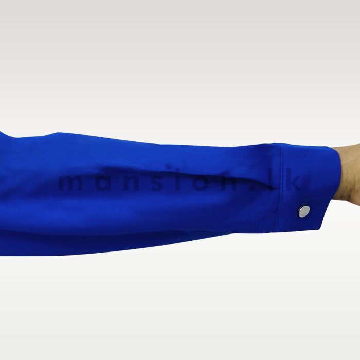 Long Sleeve Button Down Shirt - Royal Blue - Image 3