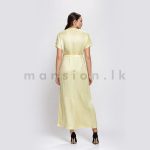 Button Up Linen Dress - Yellow - Image 2