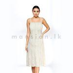 Spaghetti Strap Linen Midi Dress