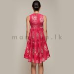 Sleeveless Short Tiered Dress - Hotpink - Image 2