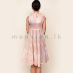 Sleeveless Short Tiered Dress - Baby Pink - Image 2