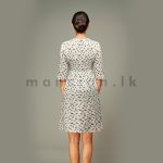 Half Sleeves Short Dress - Brown - Image 2