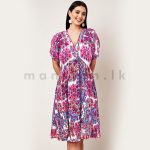 Bohemian Style Printed Dress - Pink