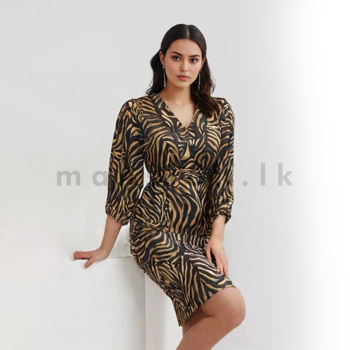 Leopard Print Short Dress - Image 1