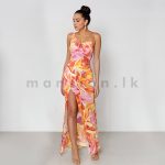 Cowl Neck Cocktail Maxi Dress