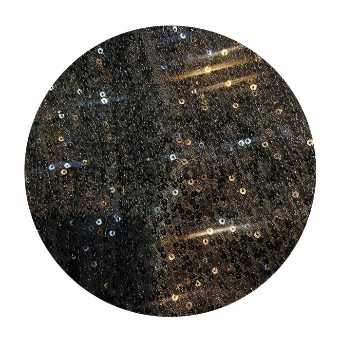 Bishop Sleeve Sequin Short Dress - Black - Image 2