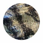 Bishop Sleeve Sequin Short Dress - B&W - Image 3