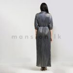 Metallic Silver Kimono Dress - Image 3