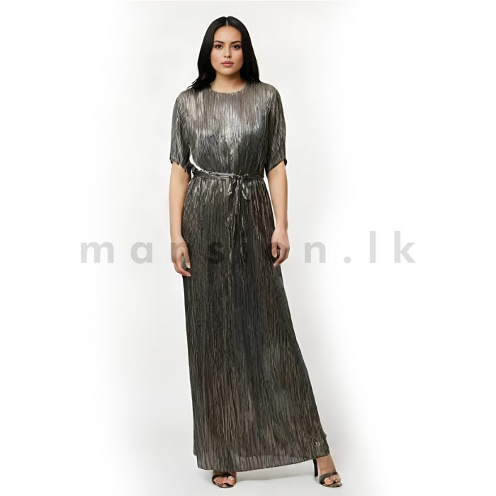 Metallic Silver Kimono Dress - Image 1
