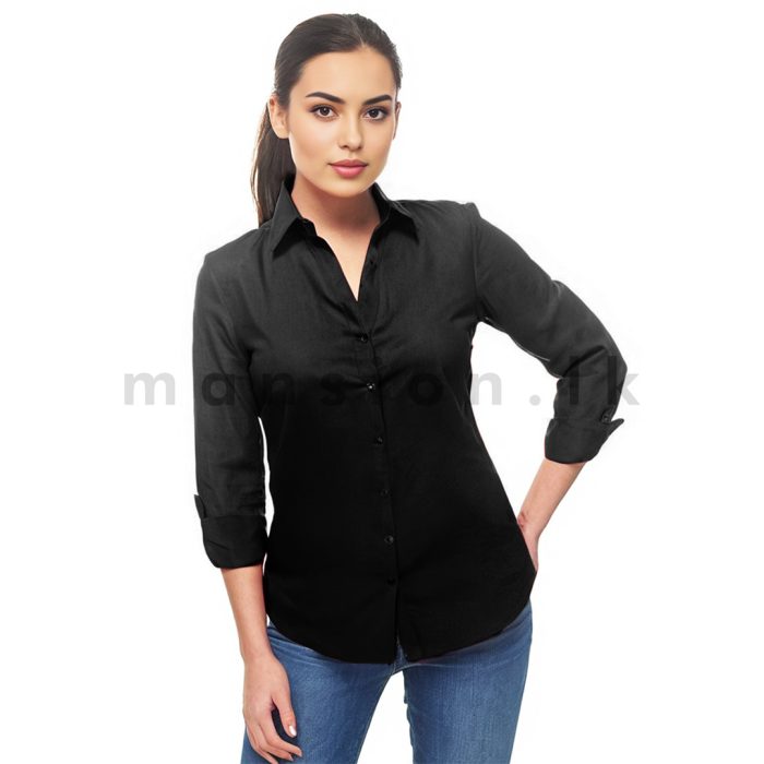 Ladies Shirt Blouse - Black - Image 1
