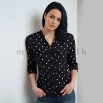 Ladies Dotted Blouse - Black