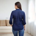Ladies Dotted Blouse - Blue - Image 2