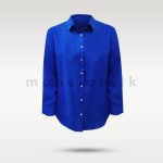 Long Sleeve Button Down Shirt - Royal Blue