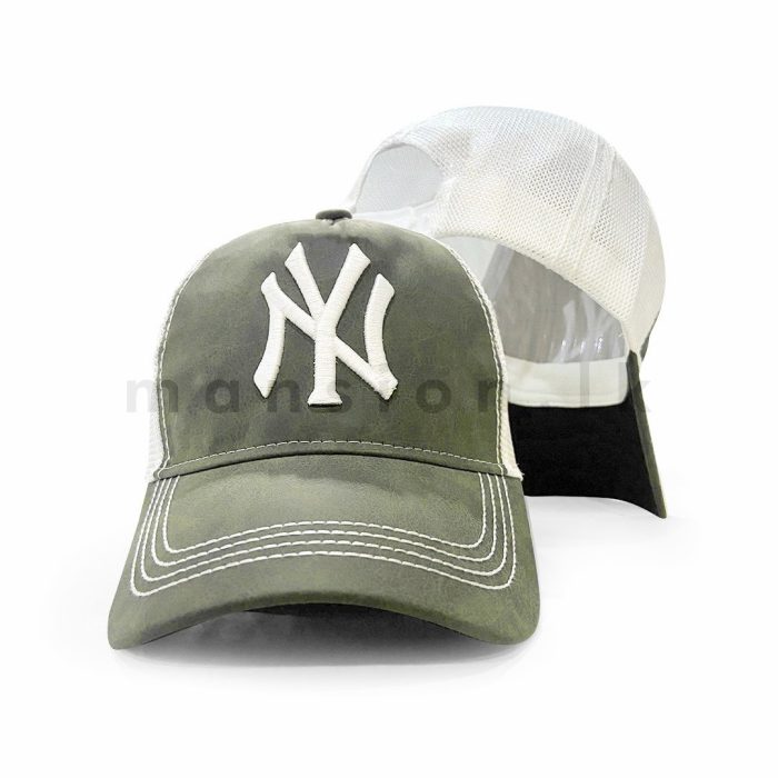 NY Emb Rexin Net Cap - Image 7