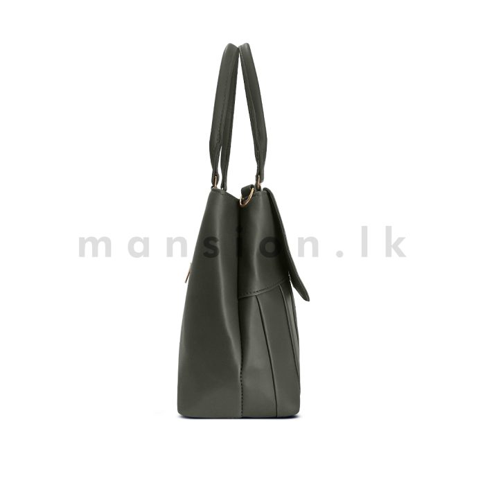 Pleats Detail Satchel Handbag - Image 3