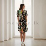 Multicolor Printed Short Flared Dress - Image 2