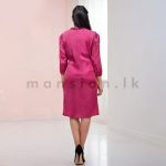 Long sleeves Pink Shift Dress - Image 2